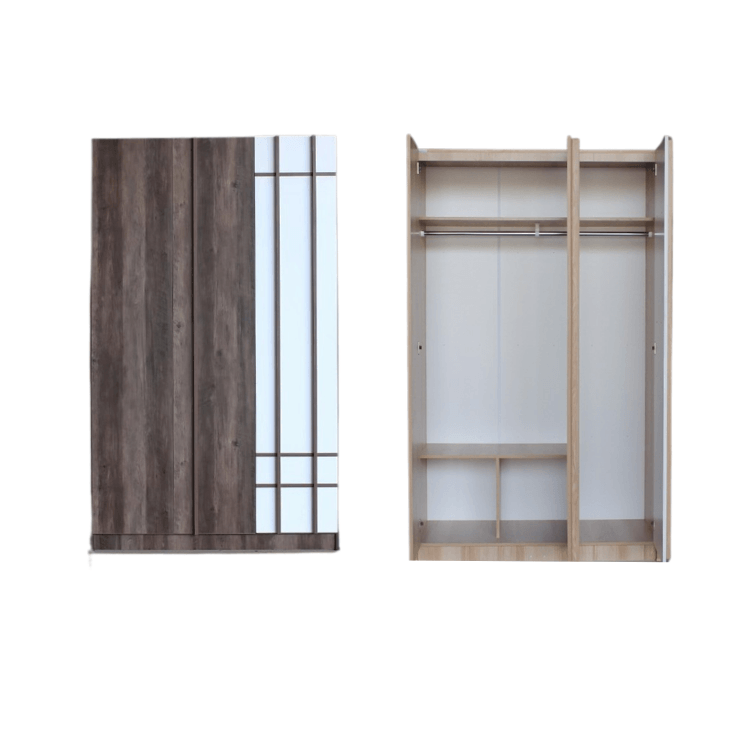ชุดห้องนอน + ที่นอนสปริง 5 ฟุต WISDOM DESIGN FURNITURE รุ่น NANA-S สี มอคค่า/ขาว